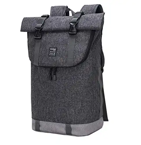Laptop-Rucksack EverVanz für Damen und Herren, wasserdichtes Rolltop-Design