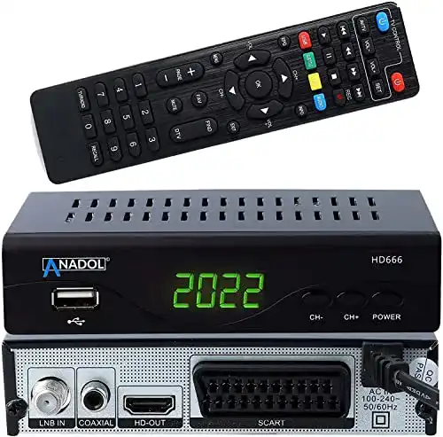 Anadol HD 666 HD Receiver mit PVR Aufnahmefunktion und Timeshift