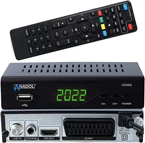 Anadol HD 666 HD Sat Receiver mit PVR Aufnahmefunktion und Timeshift