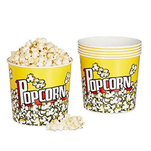 Popcorneimer Relaxdays 6er Set aus Kunststoff, wiederverwendbar