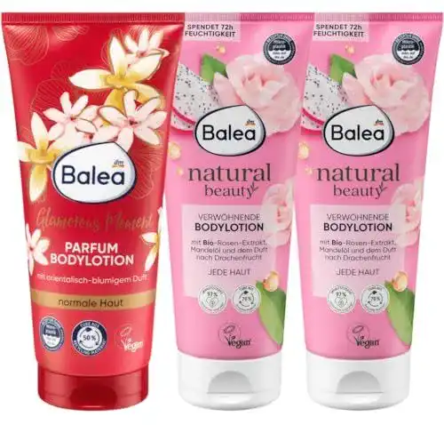 Balea Bodylotion 3er-Set mit Parfum und Natural Beauty