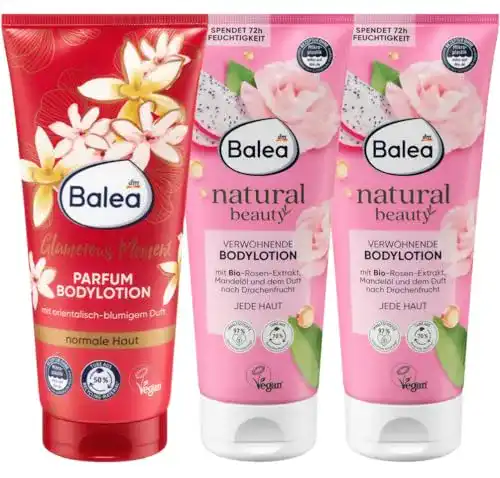 Balea Bodylotion 3er-Set mit Parfum und Natural Beauty