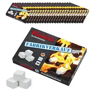 FlammBuro Anzünder 1152 Stück Paraffinwürfel für Grill und Kamin
