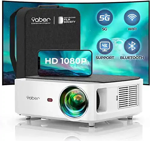 Yaber Beamer Full HD 1080P mit WiFi und Bluetooth-Funktionalität