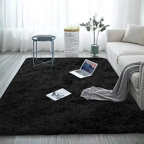 Hochflor Teppich Aujelly Soft Area Rug für Schlafzimmer und Wohnräume