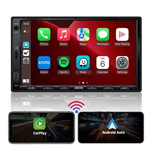 ATOTO F7 WE 7-Zoll Doppel-DIN Digital Media-Receiver mit CarPlay und Android Auto