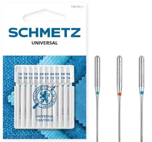 Schmetz Nähmaschinennadel Set 10 Stück Universal 130/705 H Nadeldicke 70/10-90/14
