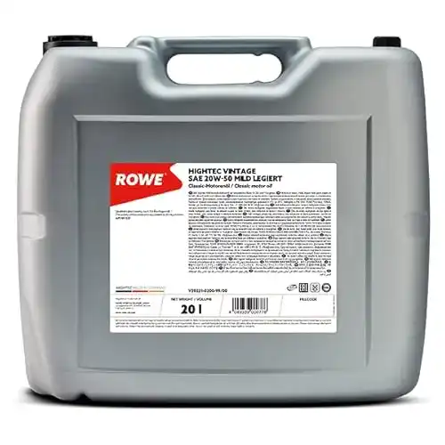 Motoröl 20W50 Rowe Hightec Vintage SAE 20W-50 mild legiert – 20 Liter