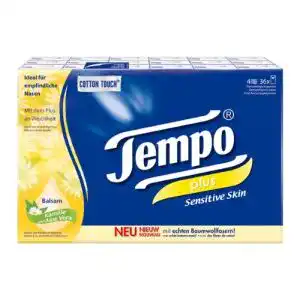 Taschentücher Tempo Plus Sensitive im 36er Pack