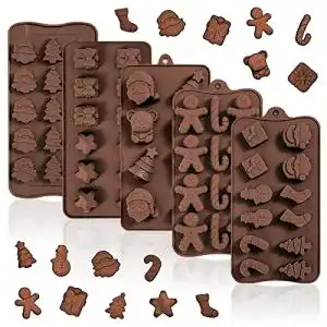 Pralinenformen aus Silikon für Weihnachten, 5 Stück