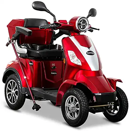 Elektromobil Rolektro E-Quad 25 V.2 Rot – 4-Rad Seniorenmobil mit 1000W