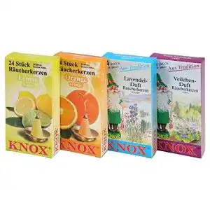 Knox Räucherkerzen Set mit Frühlingsdüften, 4er Pack