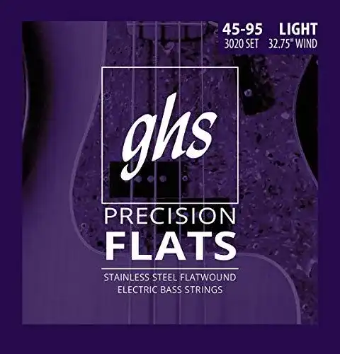 GHS Precision Flatwound Basssaiten 3020 – Bass String Set