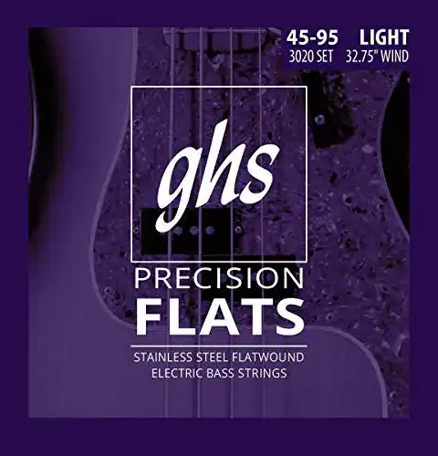 GHS Precision Flatwound Basssaiten 3020 – Bass String Set
