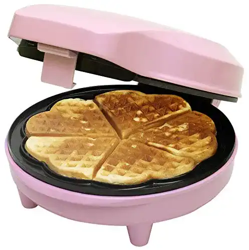 Bestron Herzwaffeleisen für klassische Herzwaffeln mit Antihaftbeschichtung