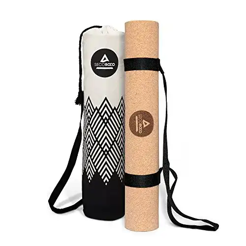 Yogamatte Kork Secoroco mit 5 mm Stärke und rutschfester Unterseite