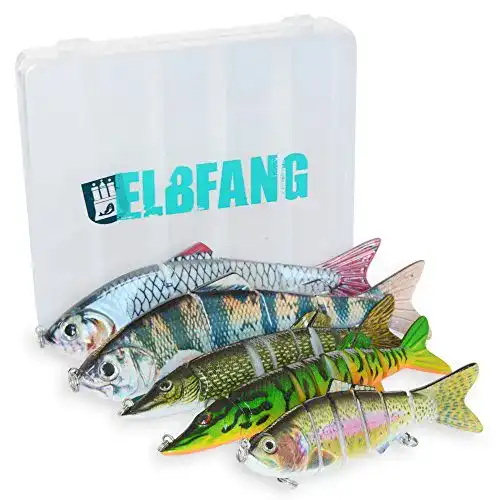 Jerkbait Elbfang Hecht Wobbler Kunstköder-Set mit 5 Stück