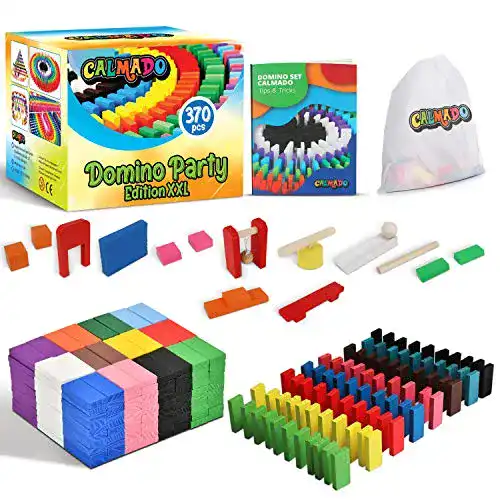 Dominosteine calmado, 370 Teile Holz-Domino Set