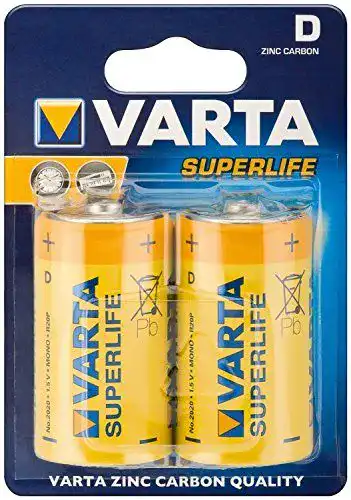 D-Batterien Varta 10500220 Superlife Zink-Kohle 2er Set