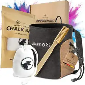 Chalkbag Gnarcore Komplett Set mit Chalk Ball und Boulder Bürste