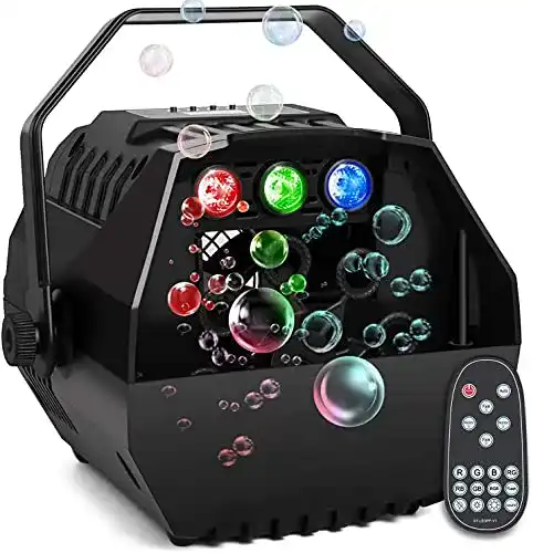 Aonco Mini Seifenblasenmaschine mit RGB Lichtfunktion