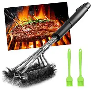 Grillbürste Aotono 18 Zoll Edelstahl mit 2 Backbürsten
