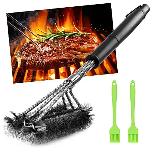 Grillbürste Aotono 18 Zoll Edelstahl mit 2 Backbürsten