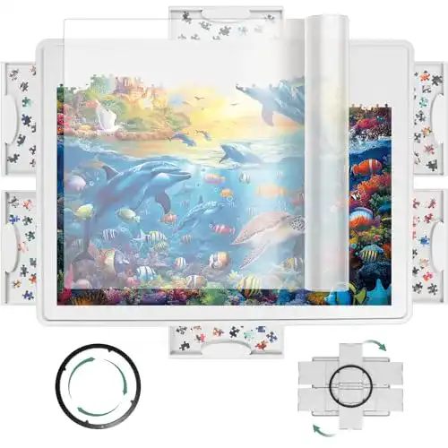 Puzzle-Tisch Truwheelz drehbares Puzzlebrett für 1500 Teile
