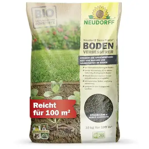 Terra preta Neudorff Bodenverbesserer Bio-Dünger mit Pflanzenkohle