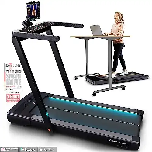 Büro Laufband Sportstech sTread Fold Mini Laufband für Home Office