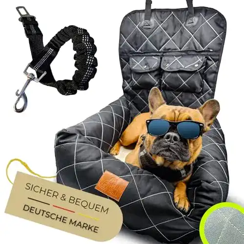 Hundeautositz von fell&bell – Sicherer und bequemer Autositz