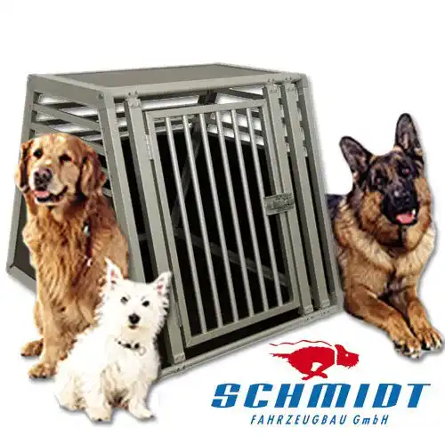 Hundetransportbox Aluminium Schmidt-Box UME 50/73/68 für sichere Transporte