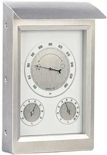 Analoge Wetterstation von infactory mit Hygro- und Barometeranzeige