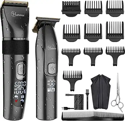 Hatteker Haarschneidemaschine Profi Set mit T-Blade Trimmer