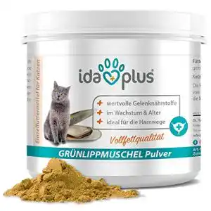 Grünlippmuschel für Katzen Ida Plus – 100% reines Muschelpulver