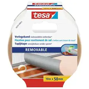 Tesaklebeband für Teppichverlegung beidseitig, rückstandsfrei, 10 m x 50 mm