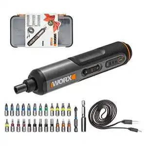 Worx 4V Akkuschrauber Set WX240 mit Zubehör und LED-Licht