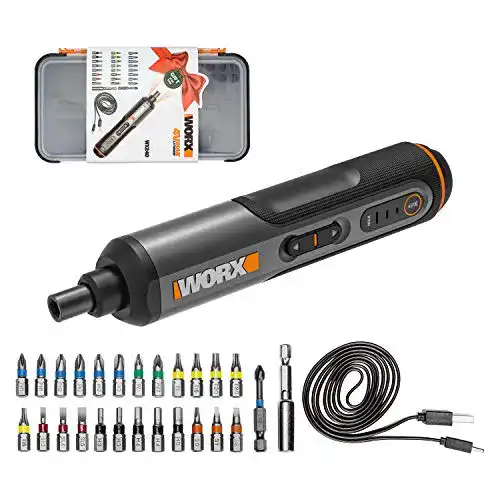 Worx 4V Akkuschrauber Set WX240 mit Zubehör und LED-Licht