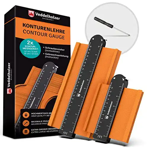 Veddelholzer Konturenlehre mit Feststeller 25 cm und 12 cm