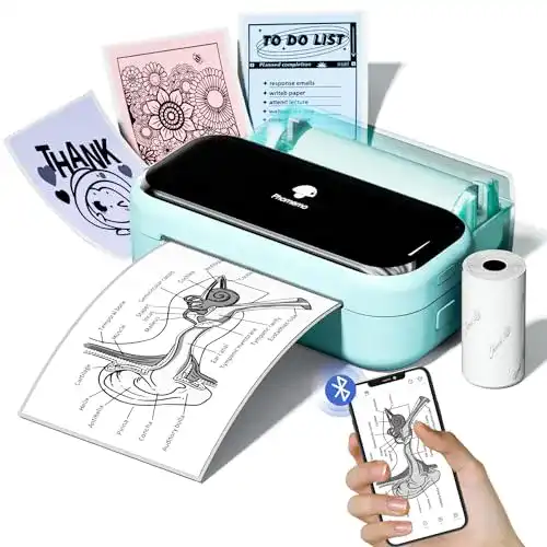 Phomemo M03 Bluetooth Fotodrucker – Tragbarer Drucker für iOS und Android