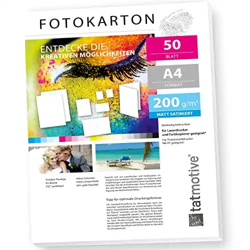 Druckerpapier TATMOTIVE FA4200M50 Fotokarton 200g matt A4