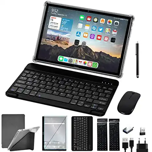 Tablet mit Tastatur ZONKO 10 Zoll Android Tablett PC 2 in 1