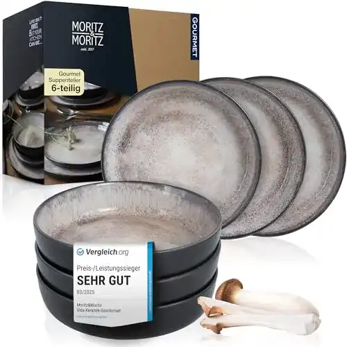Suppenteller Set Moritz & Moritz VIDA 6er Set Beige