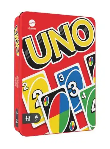 UNO Kartenspiel in hochwertiger Metallbox mit 112 Karten
