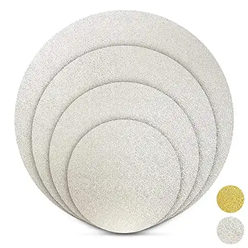 BACKHERZ Premium Tortenunterlage rund im 4er Set
