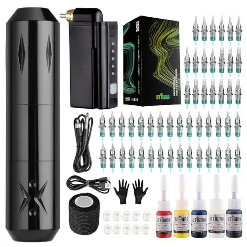 STIGMA Wireless Tattoo Maschine Set Rotary Tattoo Maschine Set