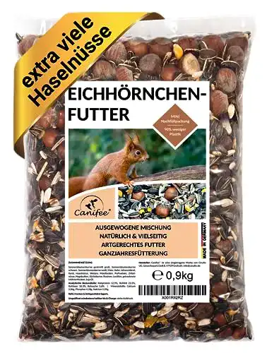 Eichhörnchen Futter Canifee 0,9 kg Nachfüllpack für Wildtiere