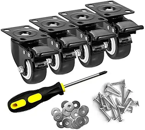 Lenkrollen Hausee 4er Set mit Bremse 50mm für Möbel