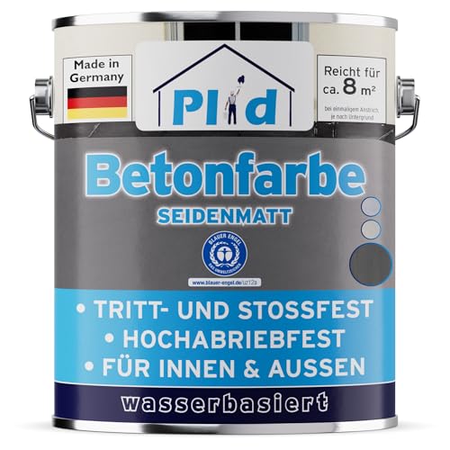 Betonfarbe Plid Innen und Außen Frostsicher Anthrazitgrau 0,75L