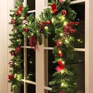 Mortime LED-Weihnachtsgirlande mit Tannenzapfen und Zubehör